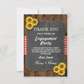 ひまわり 赤 感謝 結婚 参加 木製 招待状 (正面)