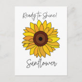 ひまわり 輝く準備完了 ひまわり ポストカード (正面)