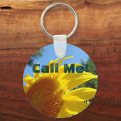 ひまわり 青空 ガーデンのキーチェーン「Call Me!」 キーホルダー (正面)