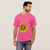 ひまわり 音符 音楽好き レトロ Tシャツ (正面フル)