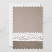 ひまわり 麻とレースのベビー発表 招待状 (裏面)