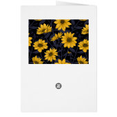 ひまわり、黄色と青の野生のひまわり (裏面)