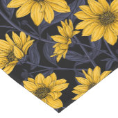 ひまわり、黄色と青の野生のひまわり ショートテーブルランナー (コーナー)