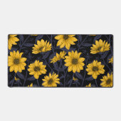 ひまわり、黄色と青の野生のひまわり デスクマット (正面)