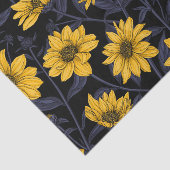 ひまわり、黄色と青の野生のひまわり 薄葉紙 (詳細)