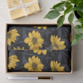 ひまわり、黄色と青の野生のひまわり 薄葉紙 (ギフト)