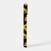 ひまわり、黄色と青の野生のひまわり iPhone 15ケース (右側面)