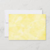 ひまわり、黄色、ほこりっぽいブルーウェディングRSVPカード 出欠カード (裏面)