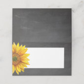 ひまわり。黒板結婚フローラ。花 プレイスカード (外部開封)