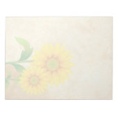 ひまわり – 11インチx 8.5インチ40シートメモ帳 ノートパッド (正面)