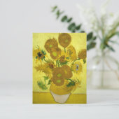 ひまわり (15本) ポストカード (スタンド正面)