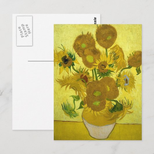 ひまわり (15本) ポストカード (正面/裏面)