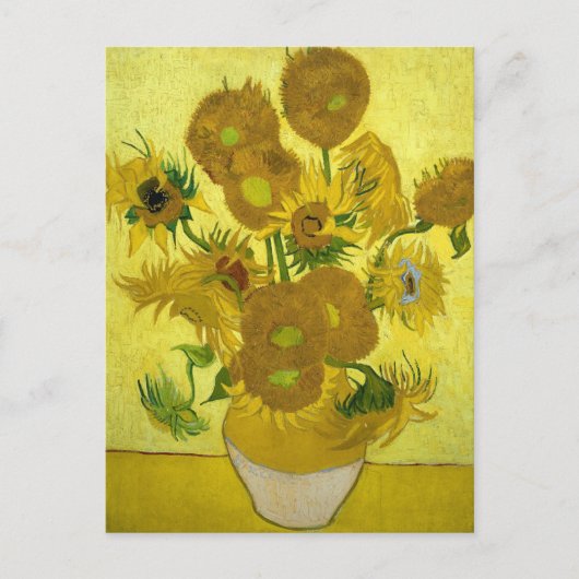 ひまわり (15本) ポストカード (正面)