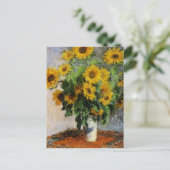 ひまわり、1881年モネ。 ポストカード (スタンド正面)