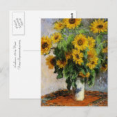 ひまわり、1881年モネ。 ポストカード (正面/裏面)