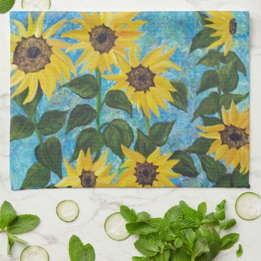 ひまわり#3 – キッチンタオル (折り畳み)