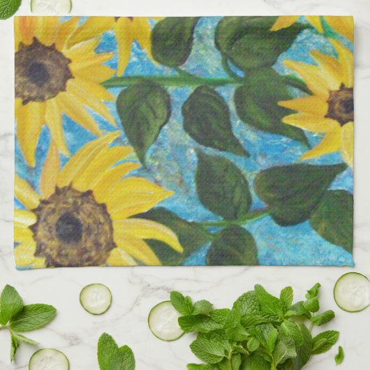 ひまわり#3 キッチンタオル (折り畳み)