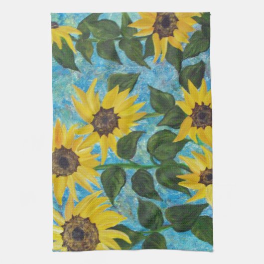 ひまわり#3 キッチンタオル (縦)