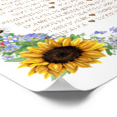 ひまわり 50の愛の理由 50歳 ママ 誕生日 ポスター (角)