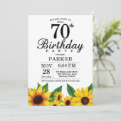ひまわり 70歳の誕生日 招待状 (スタンド正面)