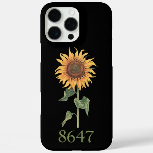 ひまわり 8647 86 47 サブタイトル風 抗トランプ フラワー ボホー Case-Mate iPhoneケース (裏面)
