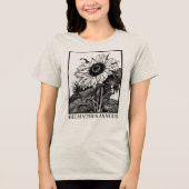 ひまわり (Helianthus annuus)  トライブレンドＴシャツ (正面)