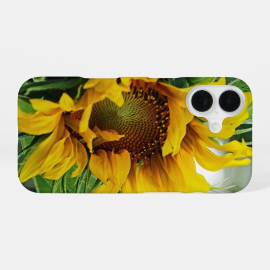 ひまわり iPhone 16ケース (裏面横)