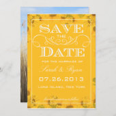 ひまわり Save the Date フォト アナウンスメント セーブザデート (正面/裏面)