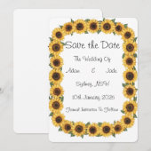 ひまわり Save the Date 招待状 (正面/裏面)