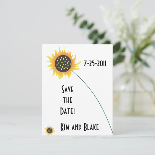ひまわり Save the Date 発表 招待状 (スタンド正面)