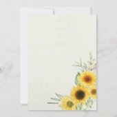 ひまわり Save the Date 発表 招待状 (裏面)