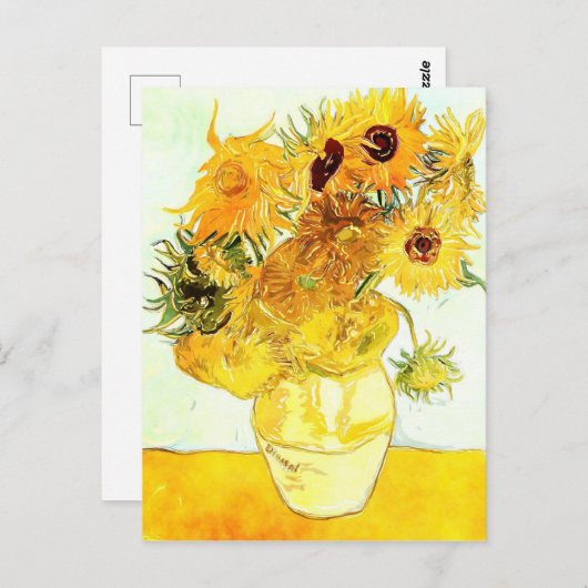 ひまわり – Vanゴッホはがき ポストカード (正面/裏面)