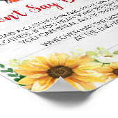 ひまわりBBQベビーシャワー言わないベビー ポスター (角)