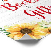 ひまわりBBQ赤ちゃんシャワー本とギフト ポスター (角)