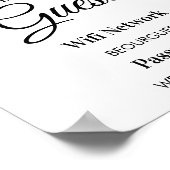 ひまわりBe OurゲストWiFi結婚のサイン ポスター (角)