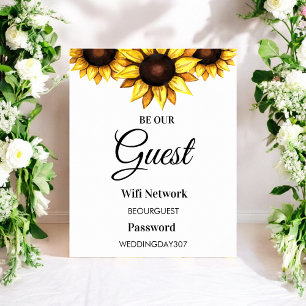 ひまわりBe OurゲストWiFi結婚のサイン ポスター