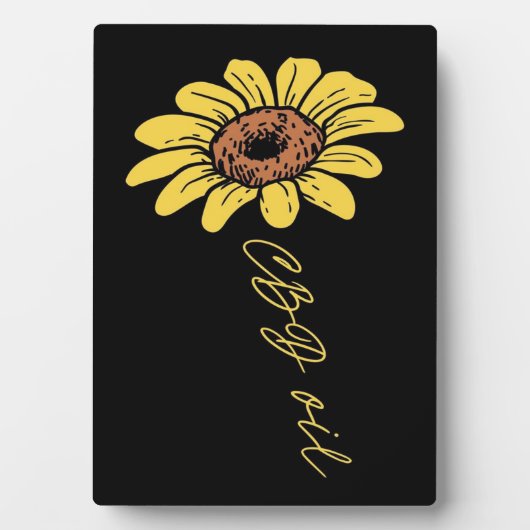 ひまわりCBD油 – ひまわりおもしろい恋人ギフト フォトプラーク (正面)