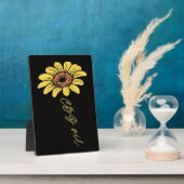 ひまわりCBD油 – ひまわりおもしろい恋人ギフト フォトプラーク (側面)