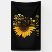 ひまわりESL先生特別人聞こえる 横断幕 (縦)