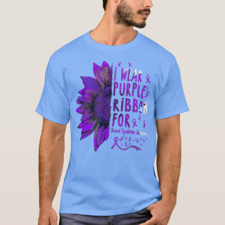 ひまわりI衣服紫色リボンfor Dravet症候群 Tシャツ