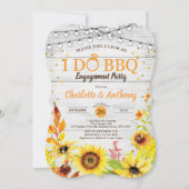 ひまわりI do BBQ婚約パーティ 招待状 (正面)