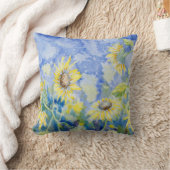 「ひまわりII」装飾用クッション クッション (ブランケット)