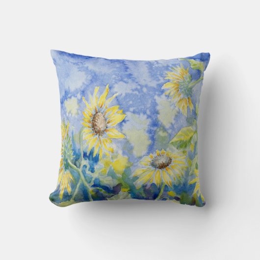 「ひまわりII」装飾用クッション クッション (正面)