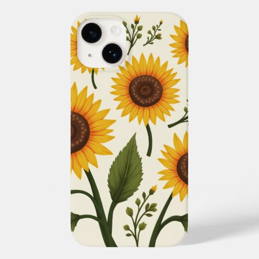ひまわりiPhone 14ケース Case-Mate iPhoneケース (裏面)