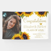 ひまわりPHOTO金ゴールド卒業祝い 横断幕 (横)