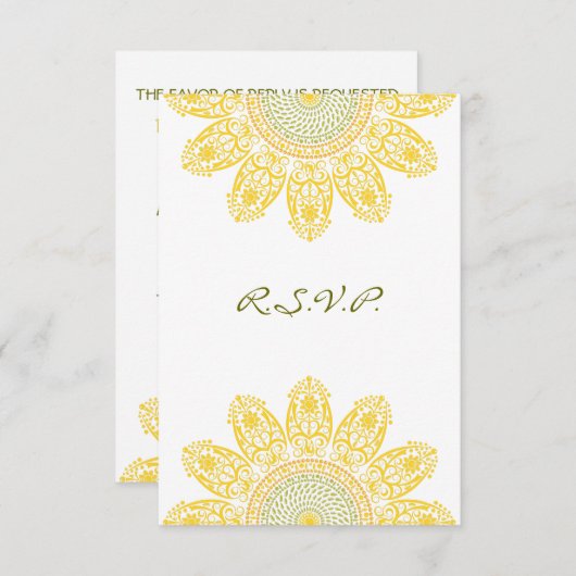 ひまわりR.S.V.P. 出欠カード (正面/裏面)