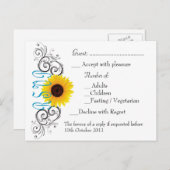 ひまわりRSVP インビテーションポストカード (正面/裏面)