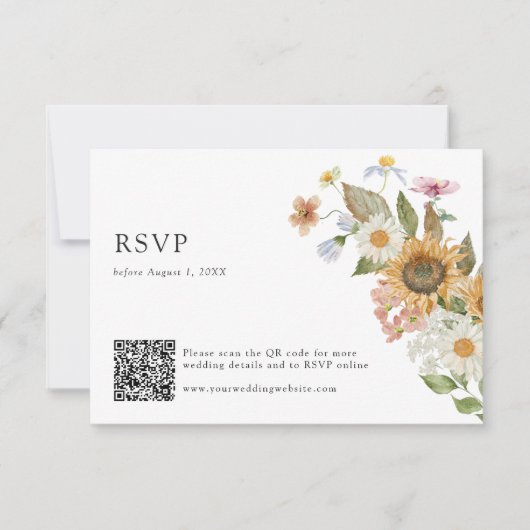 ひまわりRSVP QRコード 出欠カード (正面)