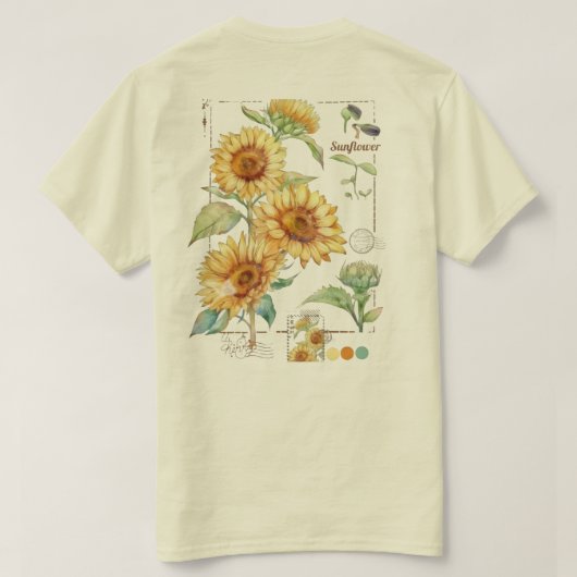 ひまわりTシャツ Tシャツ (デザイン裏面)