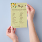 ひまわりWhat's in your Compending Shower Game Card チラシ (ハンドル)